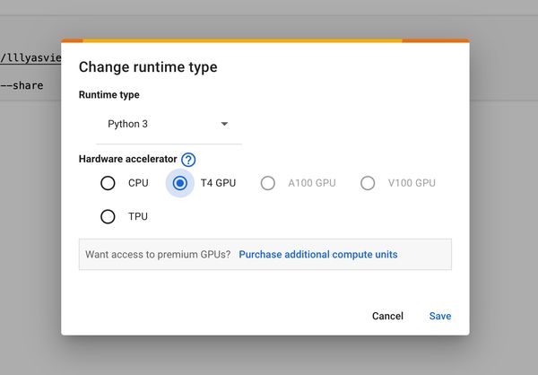 Modify colab when running